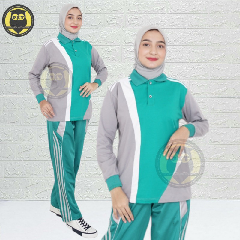 Stln Olahraga Wanita Dewasa Satu Stel Baju Senam One Set Baju Celana Wanita Set Cwek Viral Ibu Ibu S