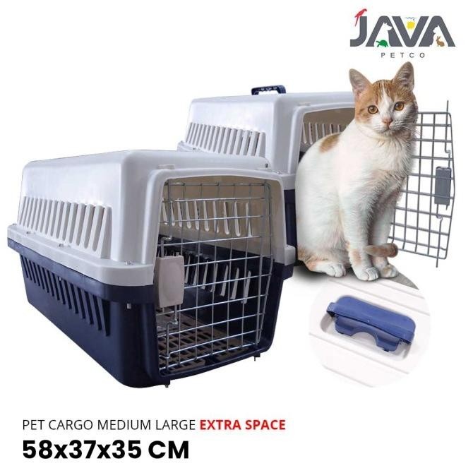 Pet Cargo Medium Large EXTRA SPACE 58x37x35 /Pet Cargo Kucing/Kelinci
