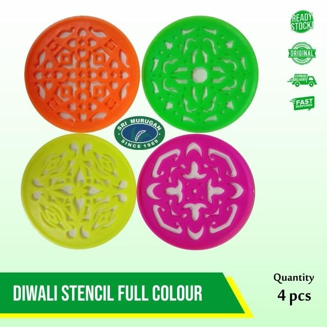 

DIWALI STENCILS FULL COLOUR 4 PCS