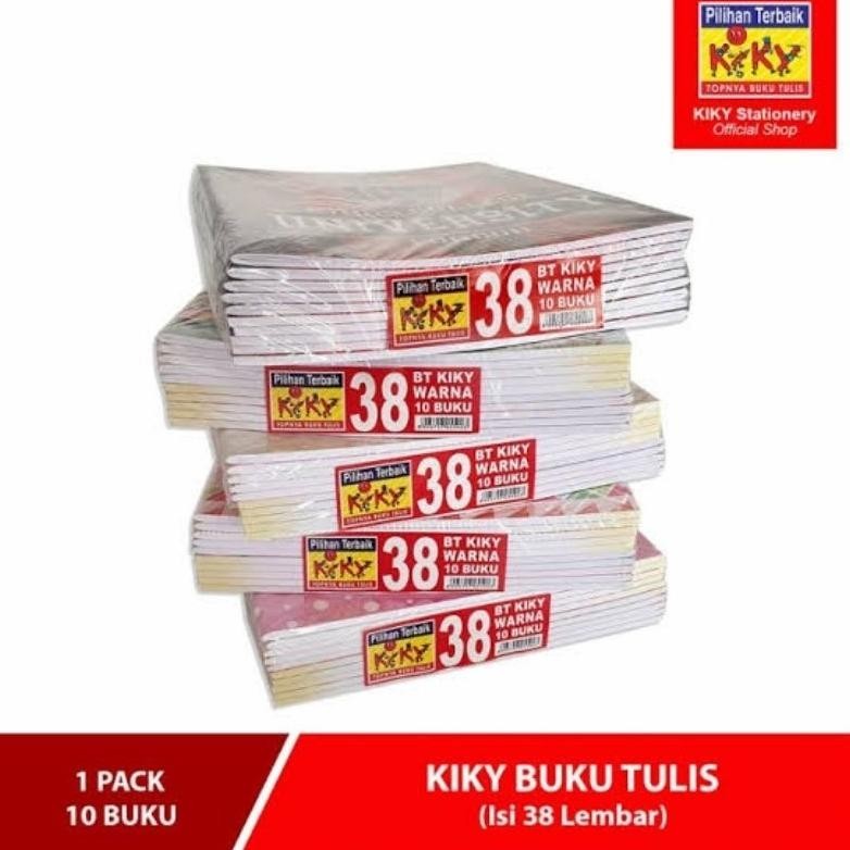 

Berkualitas Buku Tulis Kiky Warna Isi 38 Lembar (1 Pack Isi 10 Buku) Gratis Ongkir