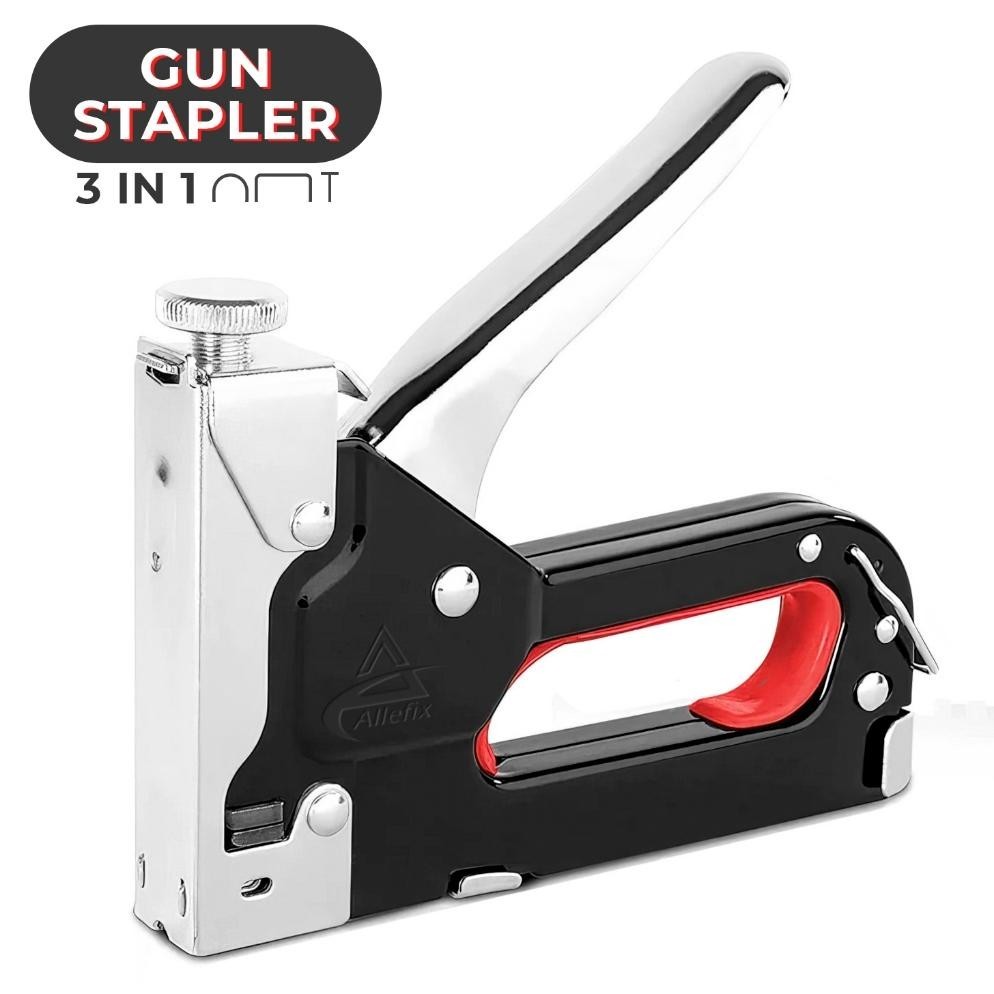 

Premium Allefix Stapler Tembak Gun Tacker Alat Staples Dan Paku Tembak 3In1 Multifungsi- 6684 Cod