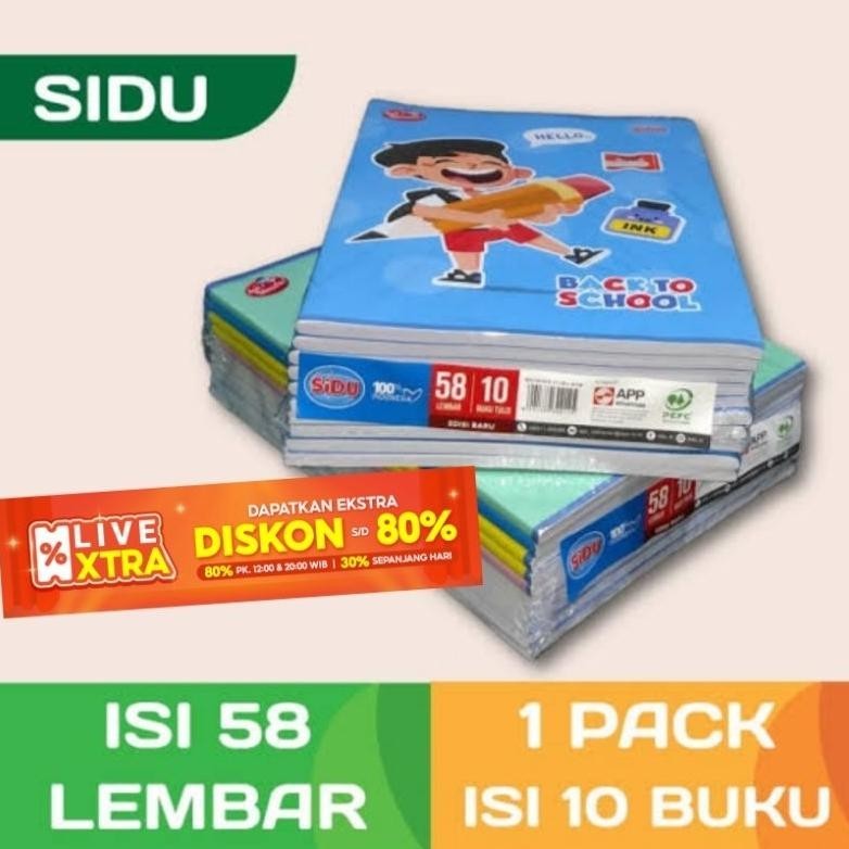 

Diskon Buku Tulis Sinar Dunia 58 Lembar / Sidu Eb 58 Pack Isi 10 Pcs Sale