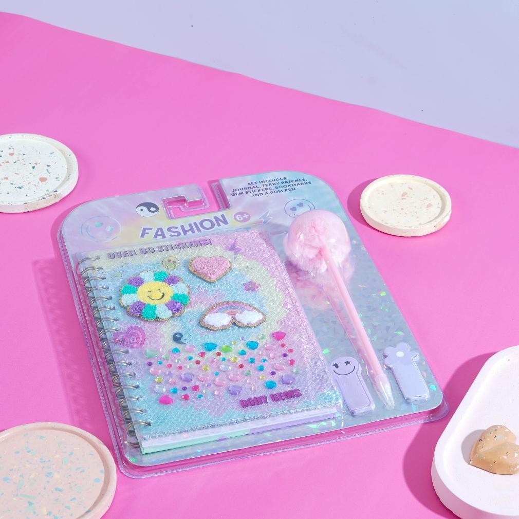 

Diskon Notebook Bulu Diary Set Stiker Buku Tulis Anak Lucu Stationery Set BisaCod