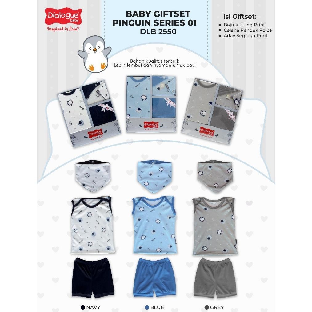 Flashsale Dialogue Baby Gift Set Pinguin Series Dlb2550 Dlb2551 Dlb2552 Cod