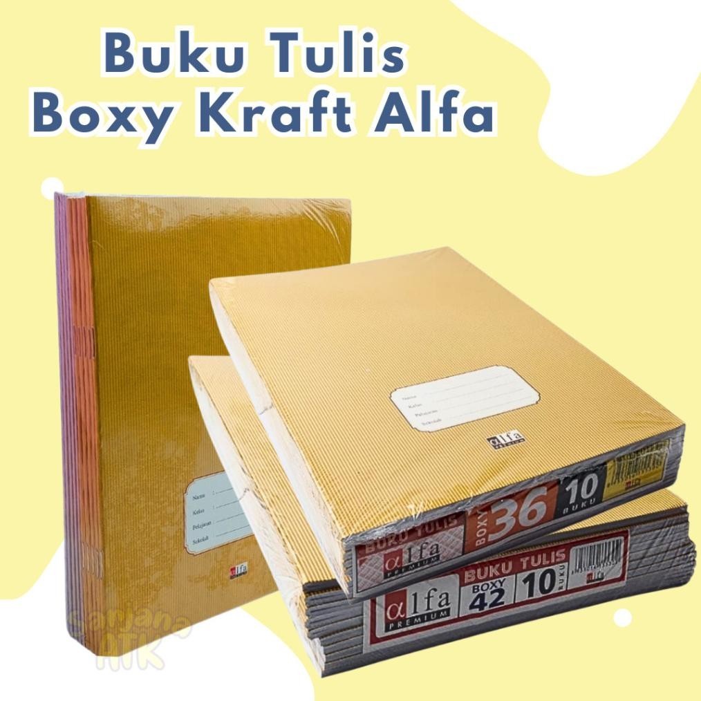 

Flashsale (10Pcs) Buku Tulis Boxy / Buku Tulis Kraft Alfa Boxy BisaCod