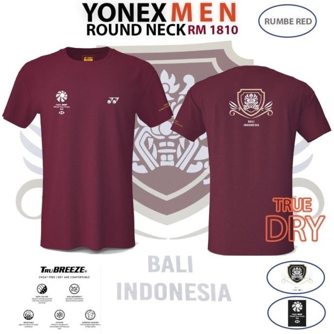 Kaos YONEX / T-Shirt YONEX RM1810 HSBC BWF WORLD TOUR FINALS BALI|NEW|