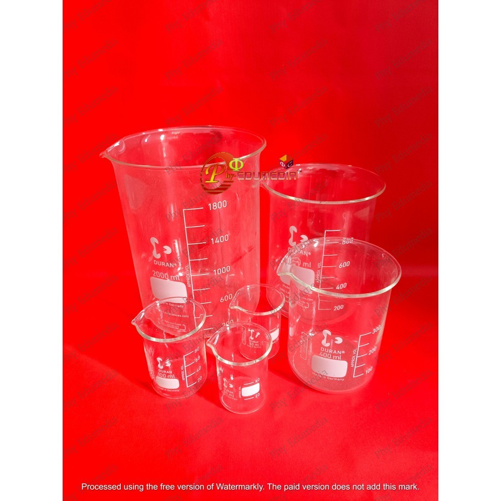 Beaker / Beaker 250ml Duran / Beaker Glass 250ml / Gelas Kimia 250ml DURAN