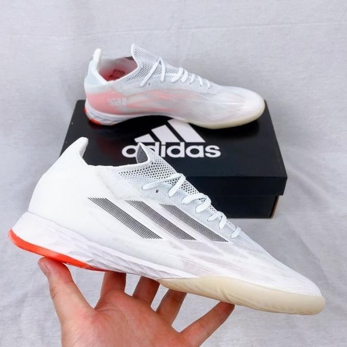 , Sepatu Futsal Adidas X Speedflow .1 White Red IN