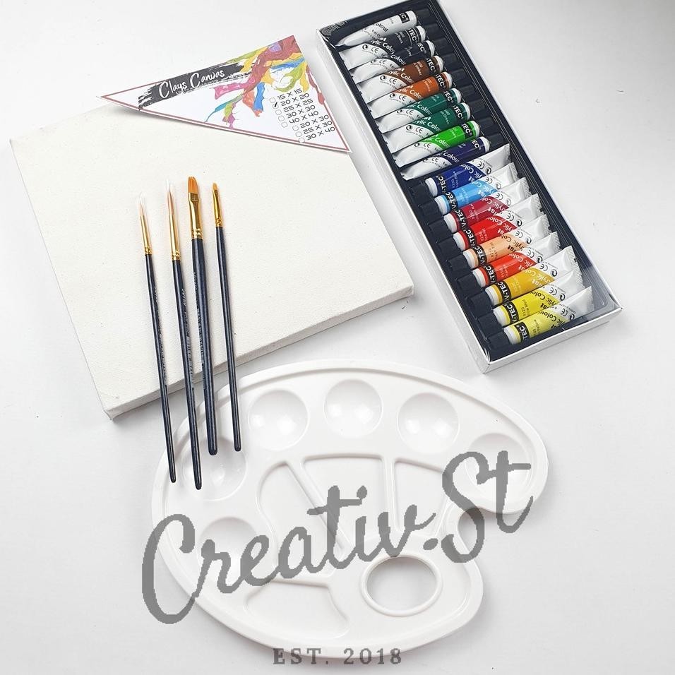 

Cat Acrylic Set 12 Warna 18 Warna Akrilik Lukis Set Paint Cat Lukis Akrilik