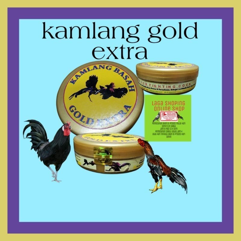 kamlang gold extra 150gram kamlang basah gold menguatkan otot stamina ayam tarung Lampam ID