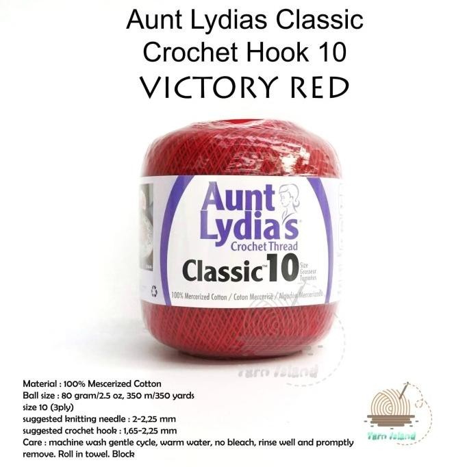 Benang Rajut Aunt Lydia Victory Red