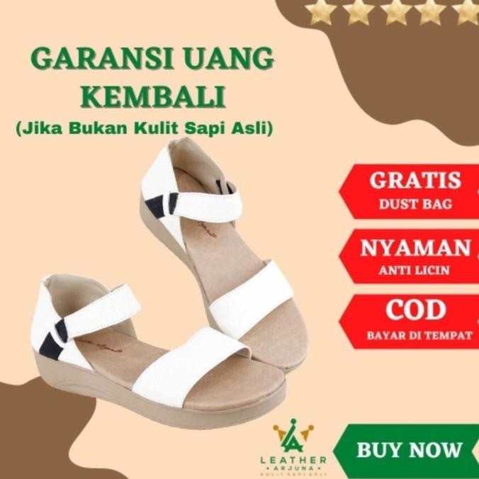 Sandal Wedges Wanita Leather Arjuna Sandal Nayawe