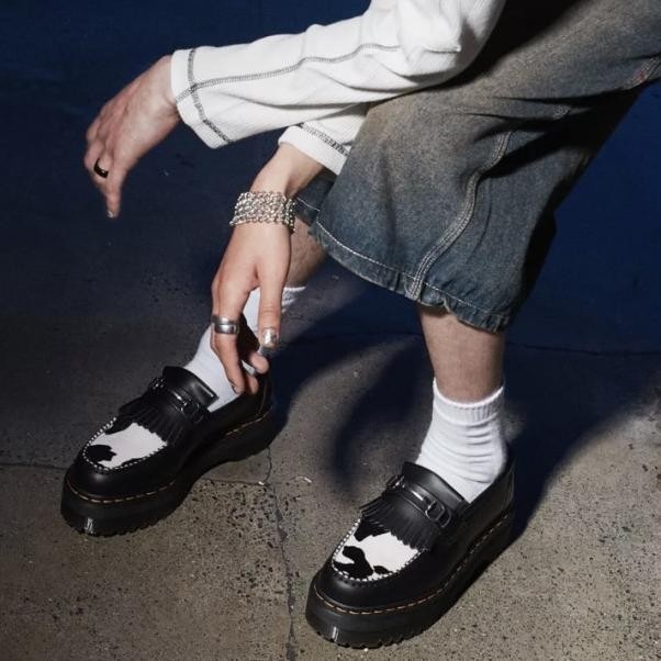 Dr MARTENS ADRIAN Snaffle Hair On & Leather Cow Print