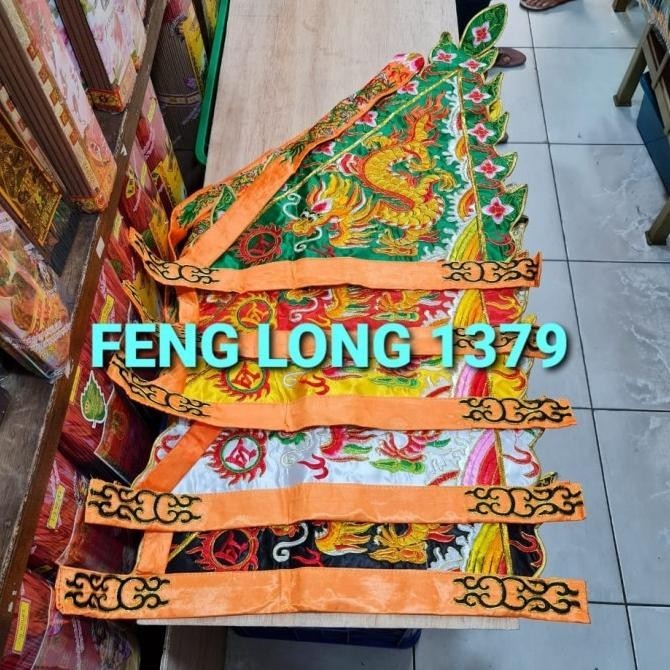 Panji (Bendera) Naga Taiwan Bordir Halus 5 Warna Seri 24