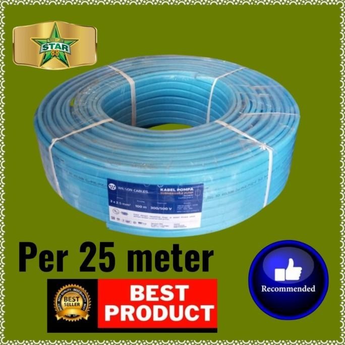 Kabel 25mt mesin pompa air satelit grundfos sp 3a-18 submer sibel sq