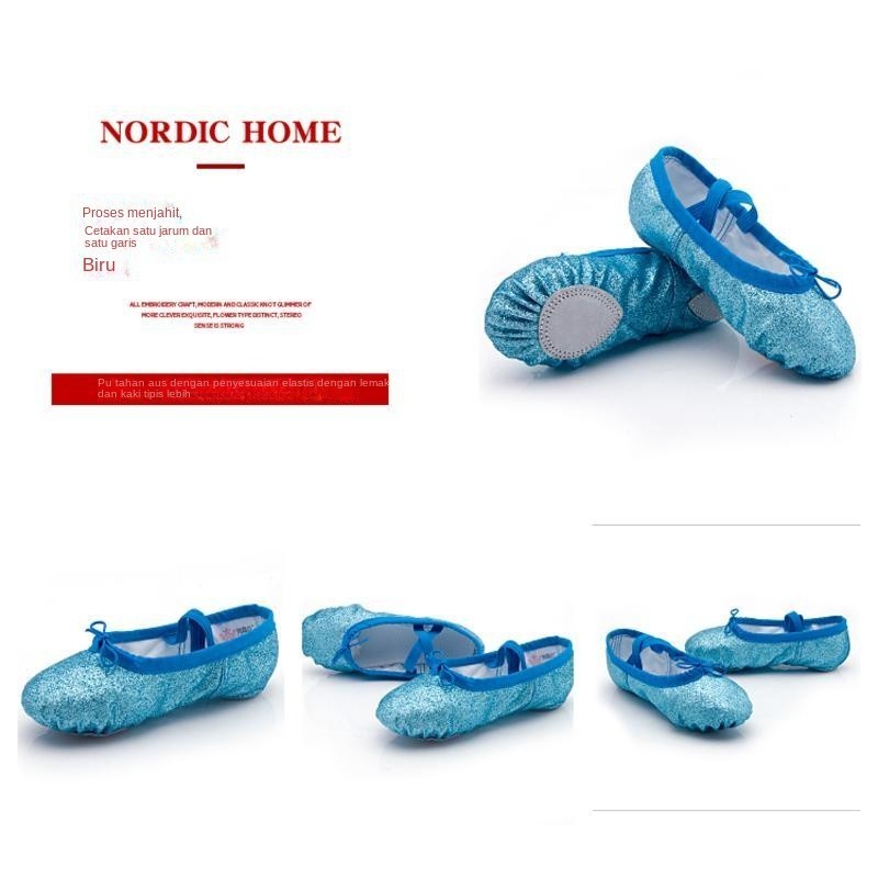 Sepatu Dansa Emas Wanita, Sepatu Latihan Sol Lembut Anak-anak, Sepatu Tari Perut, Sepatu Dansa Rakya