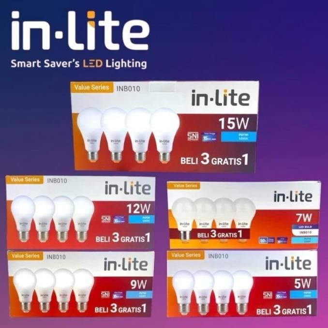 Lampu Inlite Bolam LED INLITE murah 5w 7w 9w 12w 15w