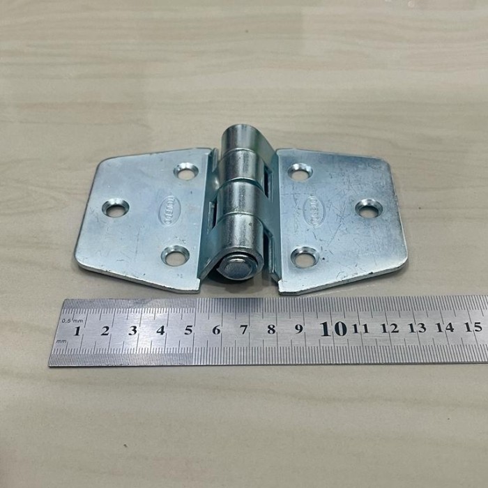 Engsel Pintu Besi 3 Lobang 4" Engsel Las Chrome Minimalis Iron Hinges