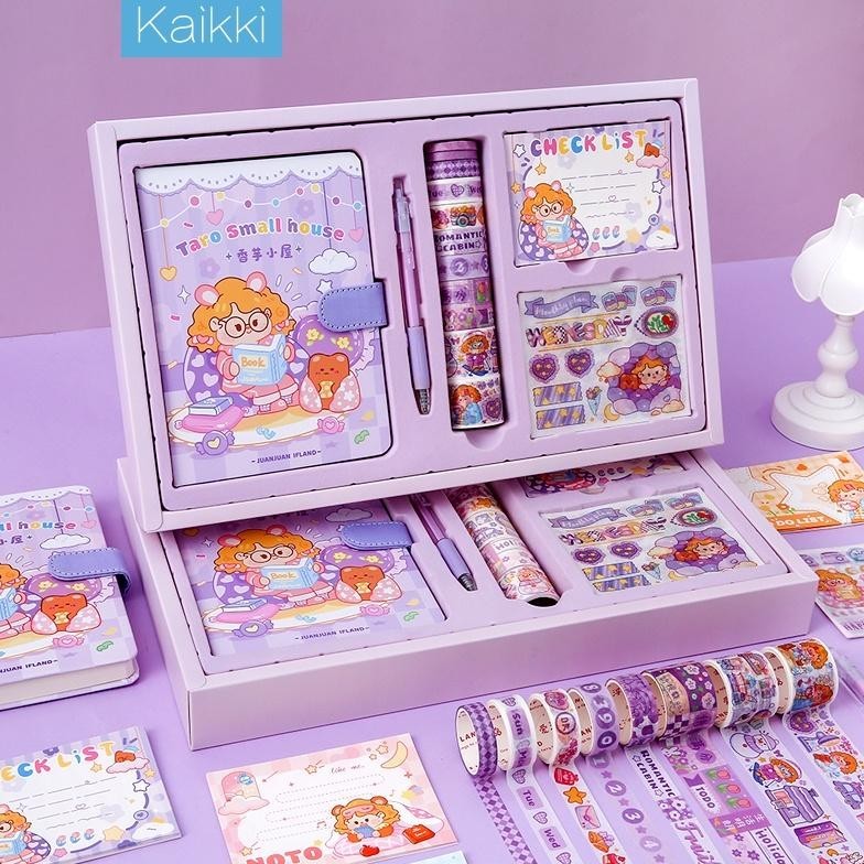 

BACK TO SCHOOL KAIKKI JOURNAL KIT SET GIFT BOX / DIARY BOOK SET / NOTEBOOK LUCU/DIARY LUCU / BUKU TULIS CATATAN KARAK
