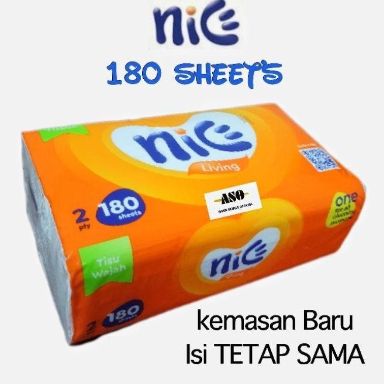 

TiSSUE NICE 180 SHEET 2ply Facial TISSUE WAJAH PROMO /A705