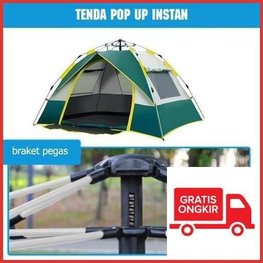 Baru Tenda 2/3/4 Orang Tenda Otomatis Tenda 4 Orang Tenda Double Layer 4 Orang Tenda Camping Anti Ai