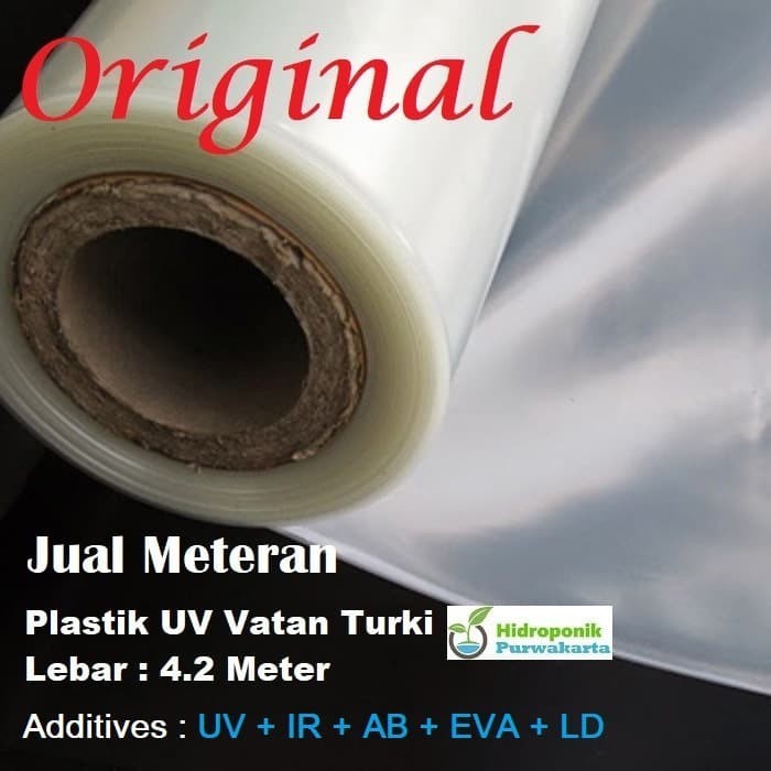 GRATIS ONGKIR Plastik UV 14 % ECERAN METERAN Vatan Turki Lebar 4.2 Meter 200 Mikron