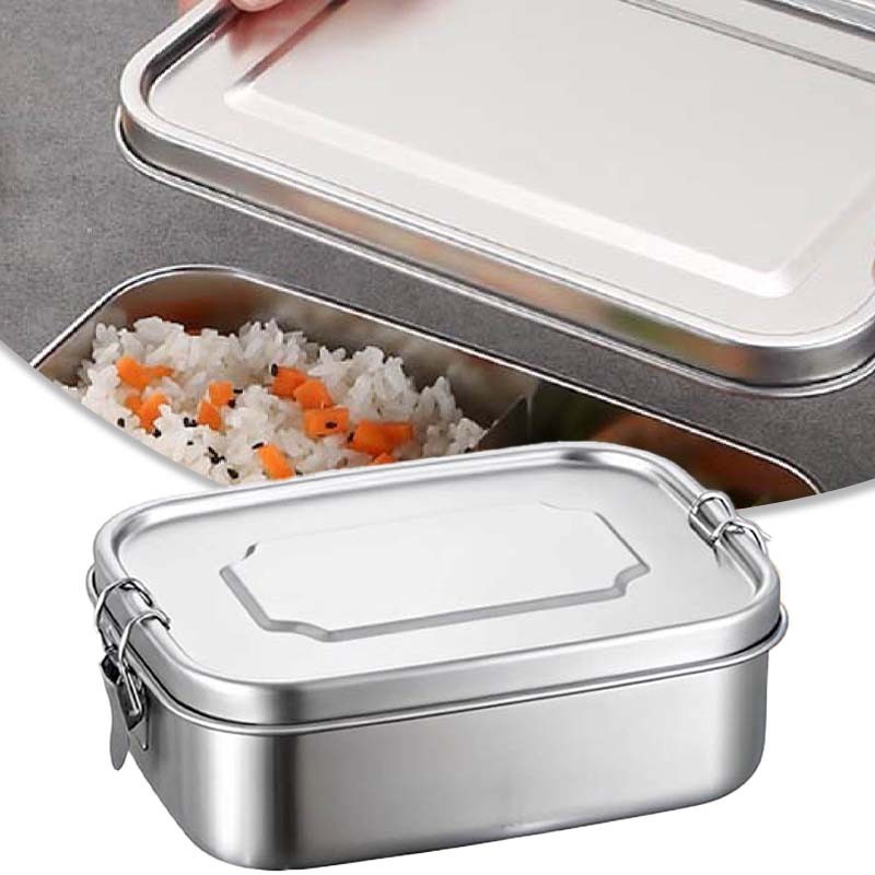 Bento Box 304 Stainless Steel Box Bento Kecil 850ml Kotak Bento Lunch Box Portable Kotak Nasi Bento