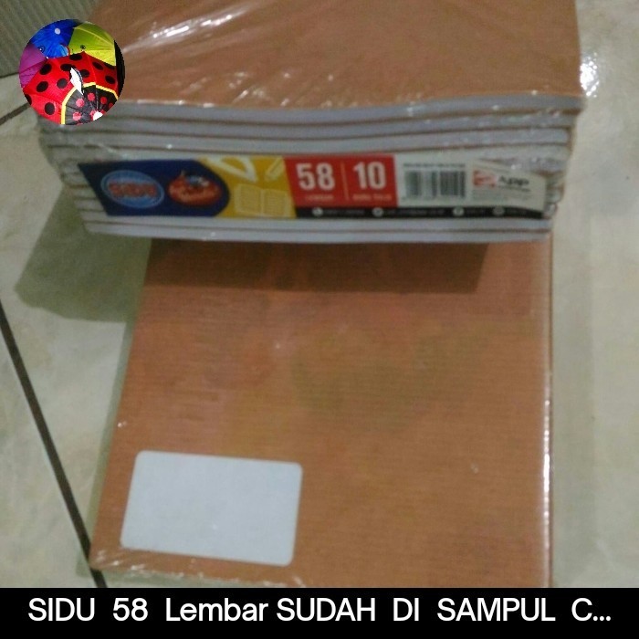 

buku tulis SIDU 58 lbr isi 10 buku sudah di sampul coklat