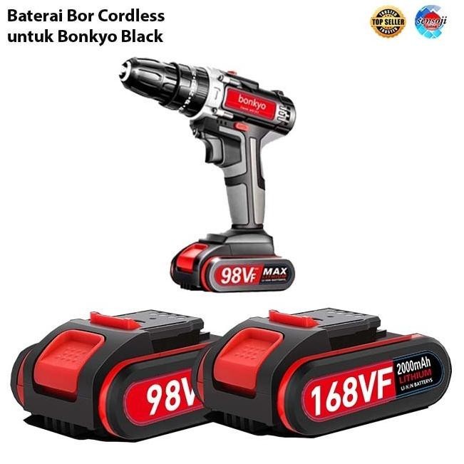 Bonkyo Baterai Bor Tanpa Kabel 98Vf 168Vf Baterai Bor Cordless Bonkyo