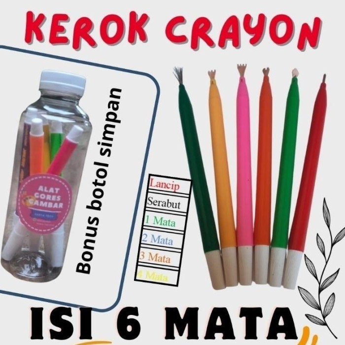 

Alat Kerok/Kerik Crayon Ukir Isi 6 Mata + nus tol