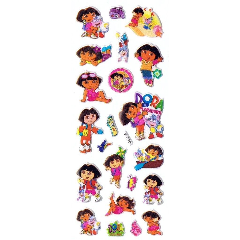

SK398 Stiker Sticker Timbul Set Strip Aneka Gambar Kartun Dora Explore