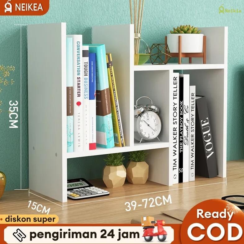 Rak Buku Atas Meja Rak Portable Minimalis Meja rak buku kokoh