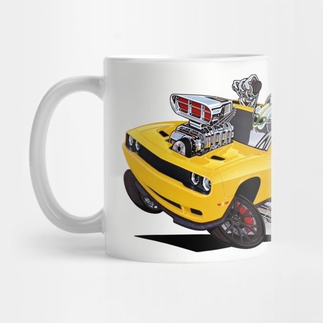 Mug Kopi Kuning Challenger HELLCAT Challenger HELLCAT yellow Coffee Mug