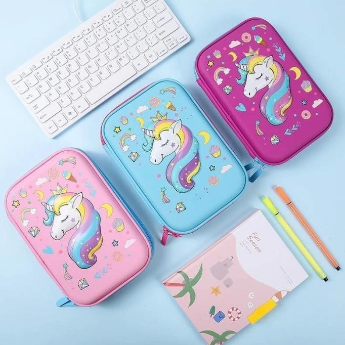 

Tempat pensil anak TK/SD Kotak Pensil 3D Unicorn Karakter kado Ultah