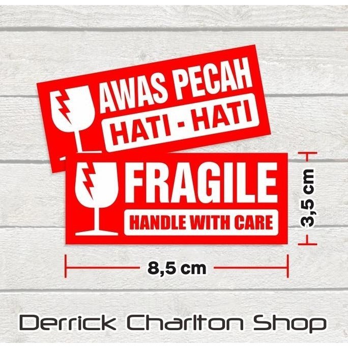 

Stiker Label Fragile Stiker Awas Pecah 8,5 x 3,5 cm (1 roll/ 500 pcs)