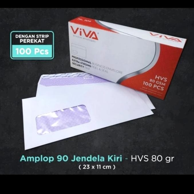 

Amplop jendela kiri / merek : ViVA envelopes