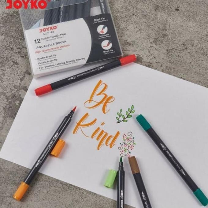 

Joyko Aquarelle Color Brush Pen Pena Kuas CLP-43 12 Warna