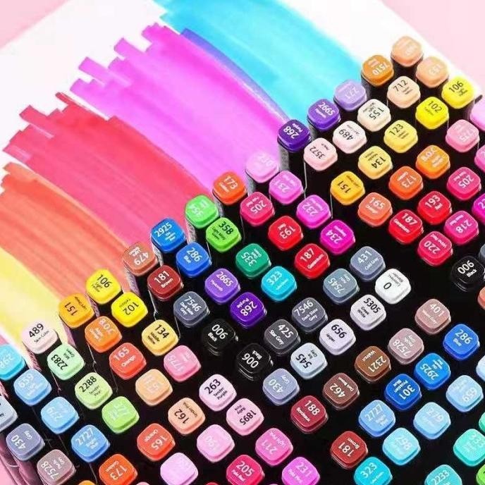 

Aimilo Spidol Warna Warni 1 Set Sketch Marker 2 Tip Marker 48/60/80