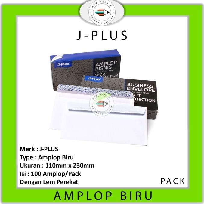 

Amplop Putih Jendela KIRI / Amplop Window No.90 JPLUS Biru
