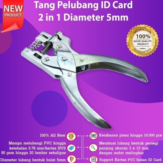 

Tang Pelubang ID Card 2 In 1 Diameter 5mm Alat Plong Kertas PVC 5mm
