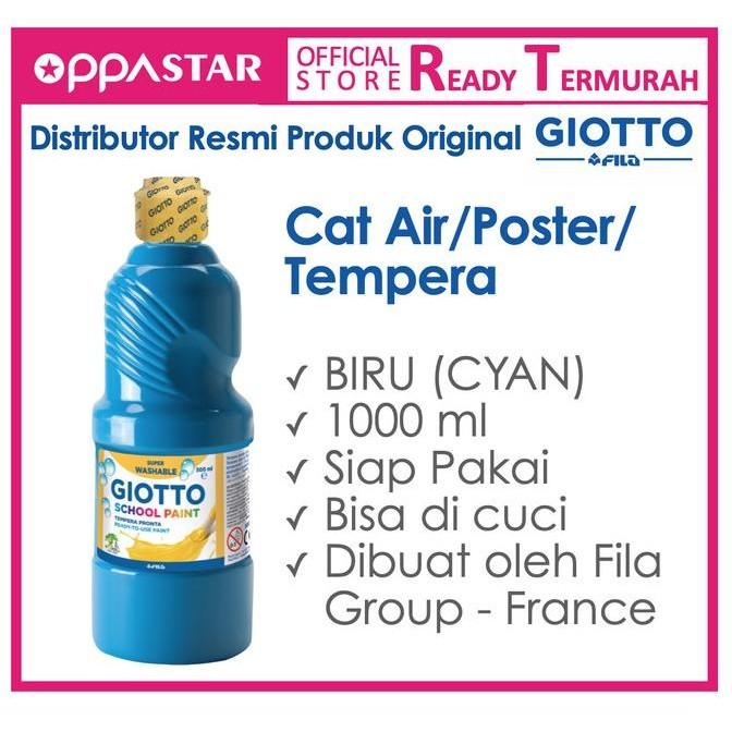 

Giotto School Paint 1000 ml Cyan Biru