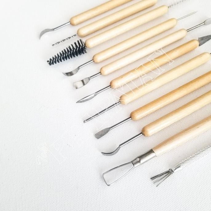 

V-TEC Clay Tool set 11 pcs E0088-10B/6 / Alat Sculpt / Alat Ukir