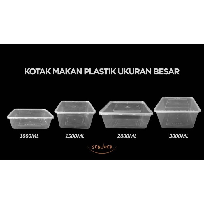 SALE KOTAK PLASTIK BENING 1500 ML / LUNCH BOX / KOTAK MAKAN /FOOD CONTAINER