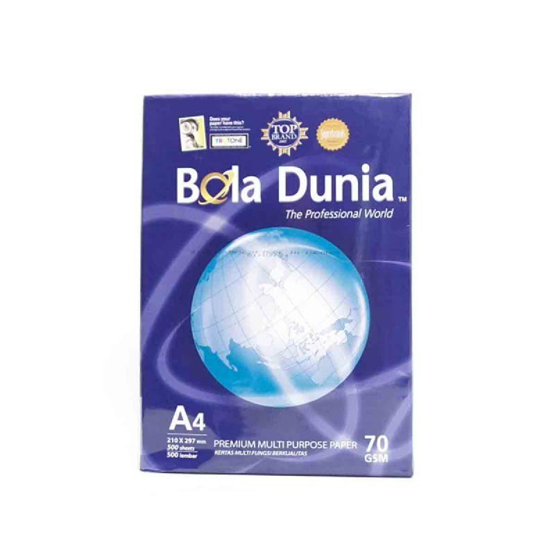 

KERTAS HVS BOLA DUNIA A4 70GR RIM 纸