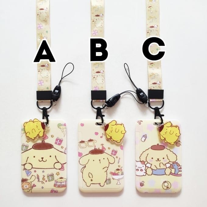 

ID Card Holder Name Tag Lanyard Kalung Kartu Cute Pompompurin Sanrio