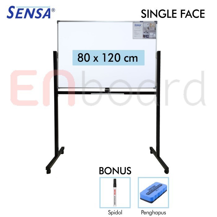 

Papan Tulis Whiteard Standing Single Face Sensa 80 x 120 cm