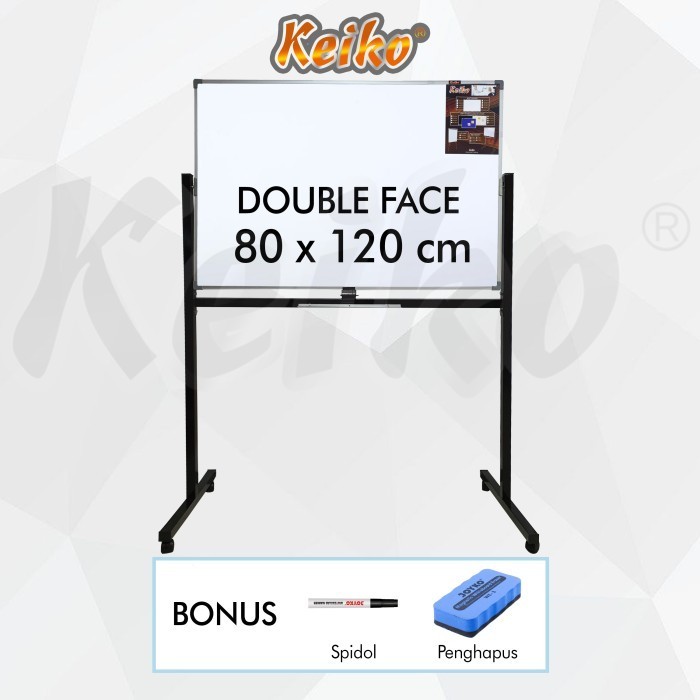 

Papan Tulis Whiteard Standing Double Face Keiko 80 x 120 cm