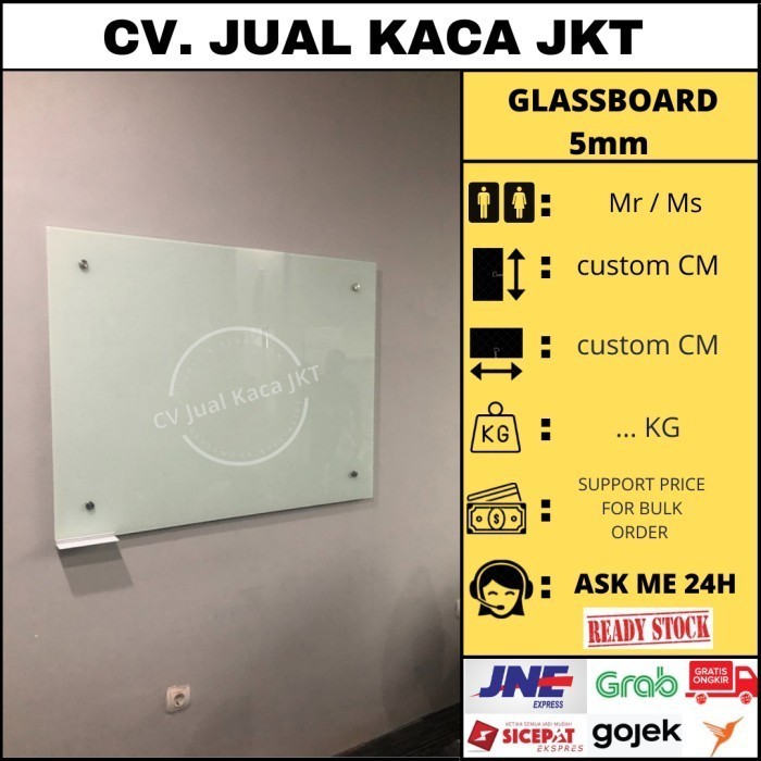 

Glass ard Papan Tulis Kaca 100 x 150 Free Ongkir