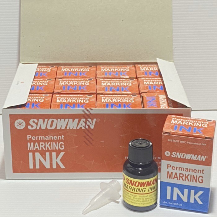 

REFILL TINTA SPIDOL SNOWMAN PERMANENT / 1 ISI 12 TOL