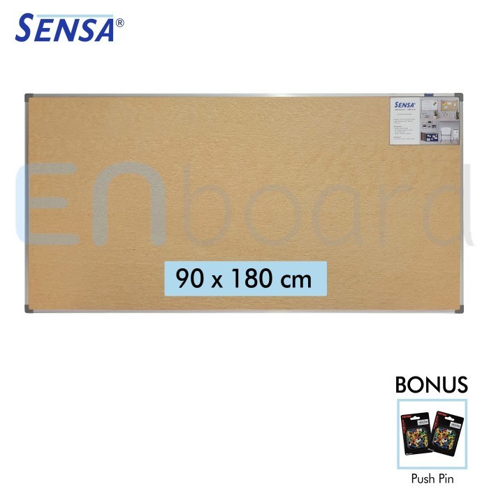

Softard Cork Pin ard / Papan Mading Gantung Sensa 90 x 180 cm